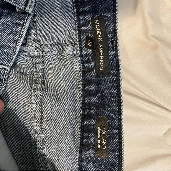 Modern American Highland Relaxed Crop Patriot Blue Denim Jeans Pants 28 Women’s - Picture 10 of 10